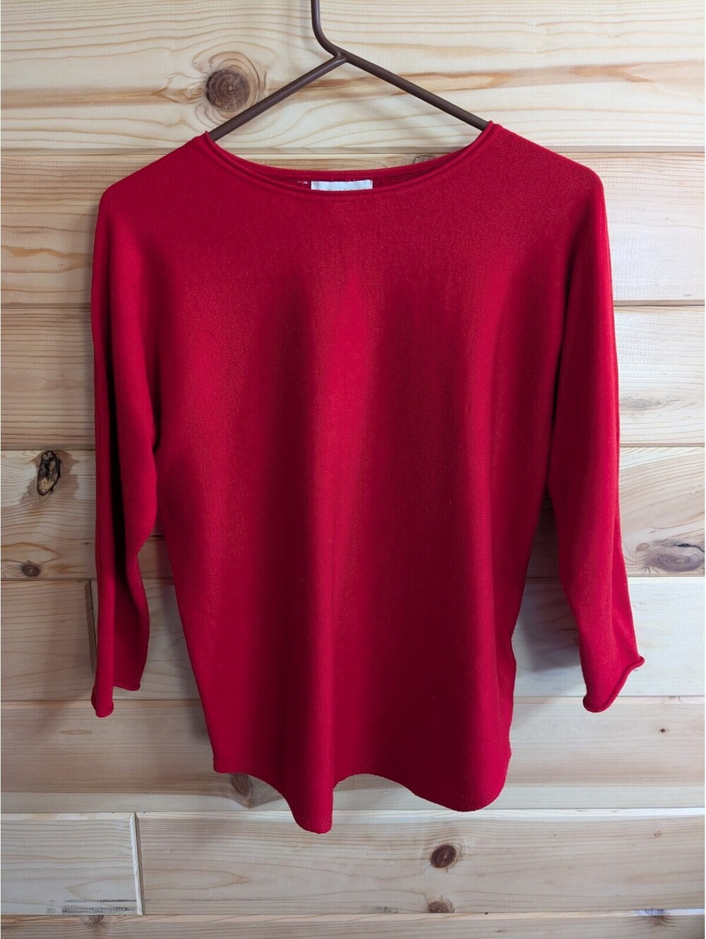 Cynthia Rowley Women’s S Red Knit  3/4 Sleeve Sweater